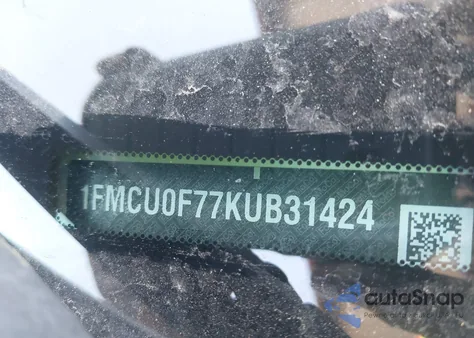 2019 Ford Escape S из США, поврежденный, VIN 1FMCU0F77KUB31424